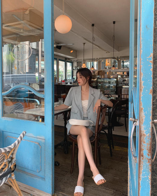 【金蘑菇菇 清谭洞小西装】通勤刚需利落小巧版型夏日薄西装套装 商品图3