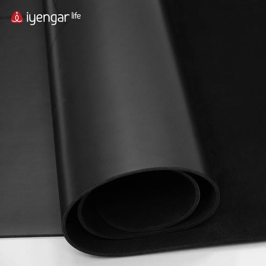 艾扬格 life A3101超大加宽天然橡胶瑜伽垫  矩阵条纹防滑工艺-超强抓地 稳固防滑 更大空间自由伸展 尺寸：2030*890mm 商品图2