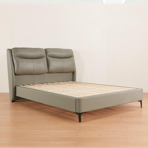 【家具】 现代简约卧室牛皮软包大床主卧双人床 HC236 商品图0