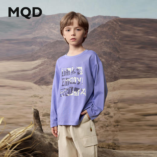 【MQD】男大童秋季潮酷休闲卡通亲肤长袖T恤 商品图0