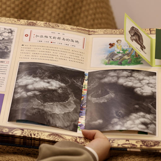 《神秘日志·达尔文环球旅行记》精装一册 5-15岁 趣味故事、手工工艺、互动游戏、科普知识 53处新奇工艺65个动物科普知识 11种海洋知识 跟随达尔文来一场环球博物学大探险  一起发现大自然的秘密! 商品图2