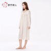 都市丽人睡衣女针织提花睡衣女士家居服长袖裙棉质睡裙LHH6H2 商品缩略图2