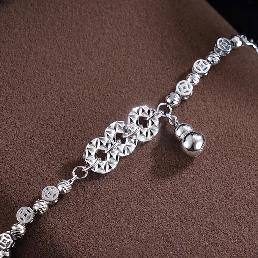 子佩集S925银【福禄财源】手链【SL070515】纯银时尚葫芦钱币2507 商品图4