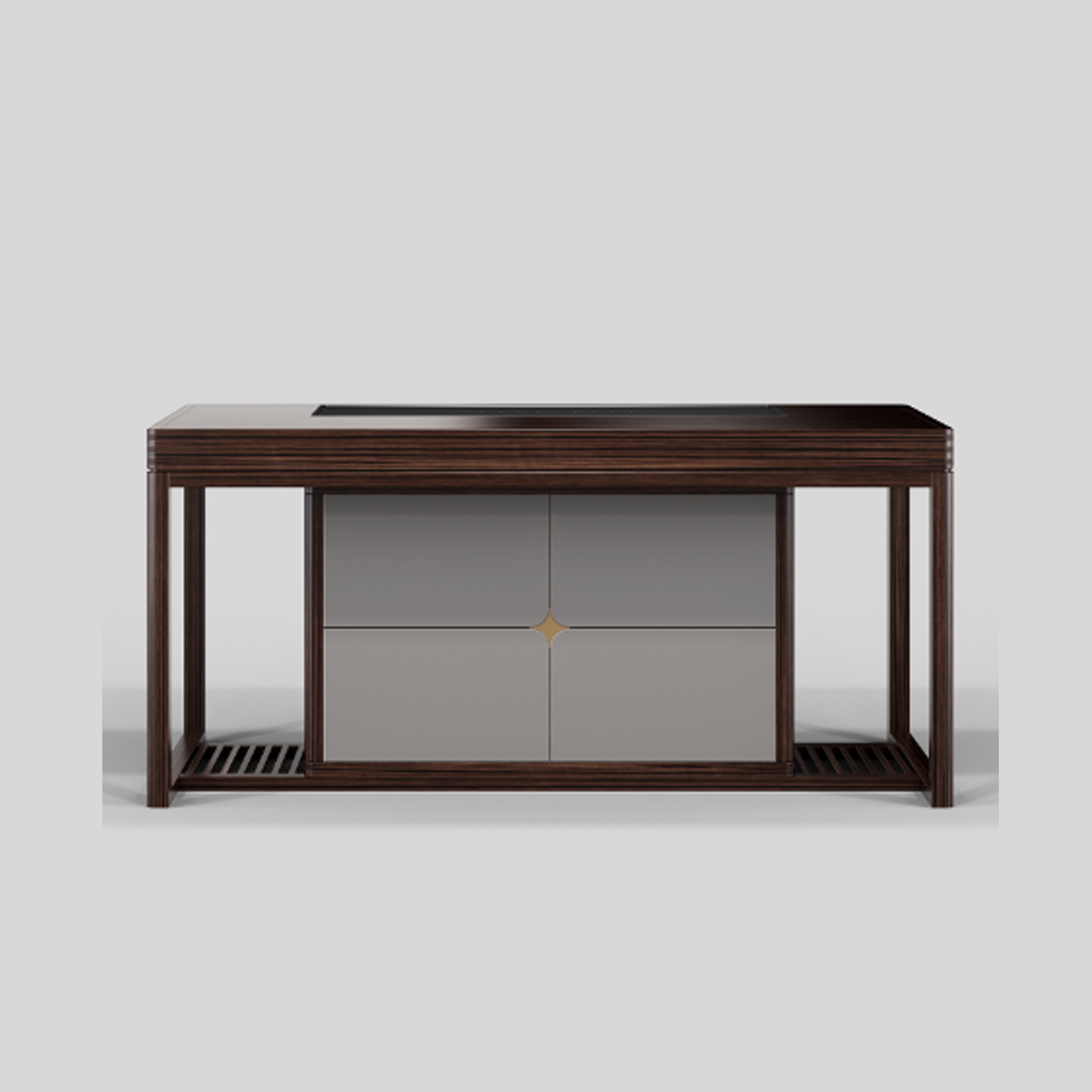 【新中式-茶台KD-Y-T6813-1】黑檀/茶室/茶台