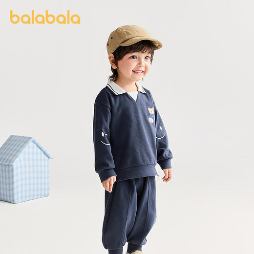 【商场同款】巴拉巴拉宝宝长袖套装男童女童两件套2025新款秋装萌 商品图2