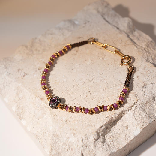 订购8周到｜Tityaravy-ALHYKA-粉色 红碧玺 吊坠 串珠 手链［法国设计师］ 商品图0