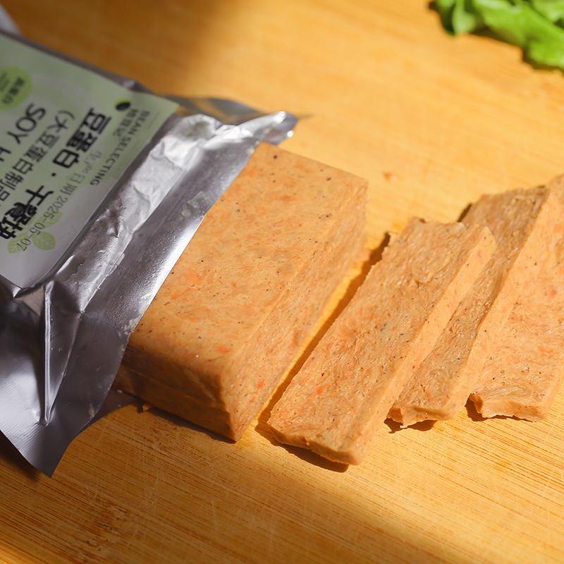 拾豆记 豆蛋白 即食素午餐块 午餐肉 200g/袋