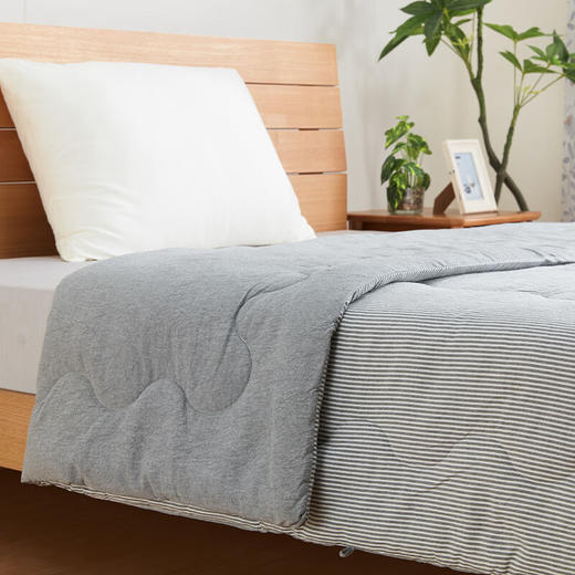 可机洗家用空调被纯色简约水洗棉舒适薄被 商品图2