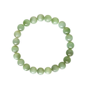 【天然正品】天然细腻无纹裂约7.8MM碧玉猫眼手串女士现售价：2380！060825XY12