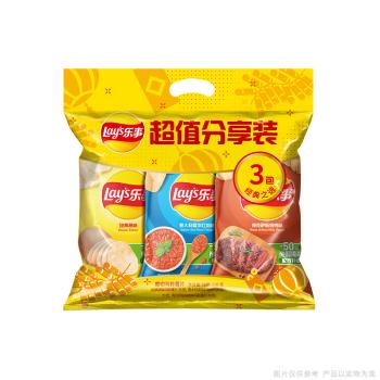 乐事（Lay's）薯片（黄瓜味+原味+红烩味+鱿鱼味+鸡翅味）400g 混合10包 /休闲食品 /膨化食品 /膨化食品大礼包/礼盒 商品图4