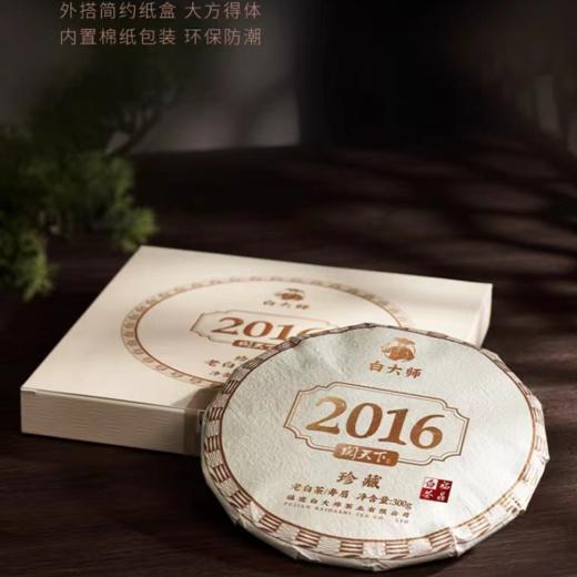 白大师阅天下2016年福鼎白茶寿眉陈年枣香老寿眉茶叶饼300g礼盒装 商品图0