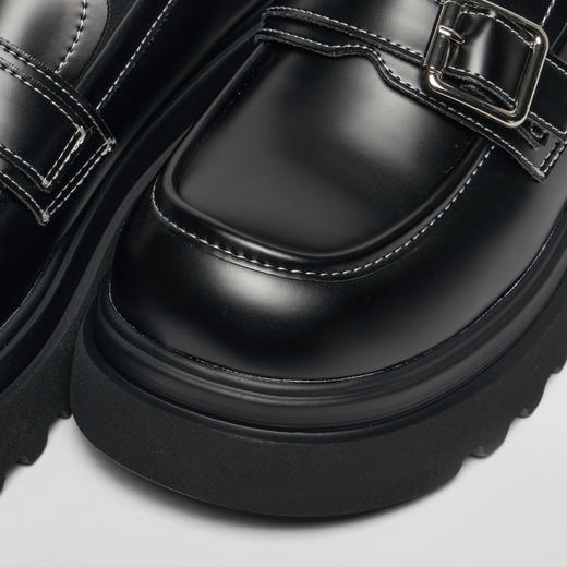 IEF/爱依服2025小皮鞋 春季 学院风通勤百搭JK方头平底乐福鞋1583 商品图4