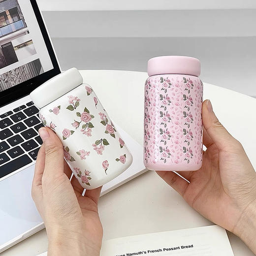 超富花漾保温杯H-BW-1510浅紫200ml 商品图8