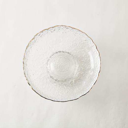 水果盘零食摆放盘高脚果盘金线玻璃高脚果盘 商品图4