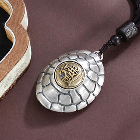 子佩集S999银【富甲寰宇】手把件【JJYS009】纯银大号龟原创作品招财进宝可转动吉言2507