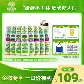 夏日纷苹果味黑莓味接骨木花青柠味*200ml各8罐装