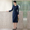 IWY/藏青色西装套裙女秋季高级感正式场合职业裙装工作服WCS099 商品缩略图5