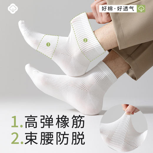 【YW】无忧购25元5双，35元10双黑白灰袜子男女薄款透气吸汗防臭运动短袜中筒袜船袜8205-2（截单后3-5天发货) 商品图3