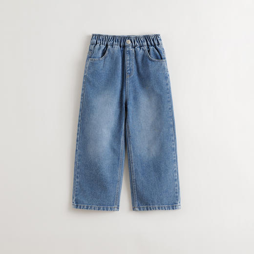 马克珍妮女童挺括有型直筒牛仔裤 儿童裤子2025年秋装新款551383 商品图2