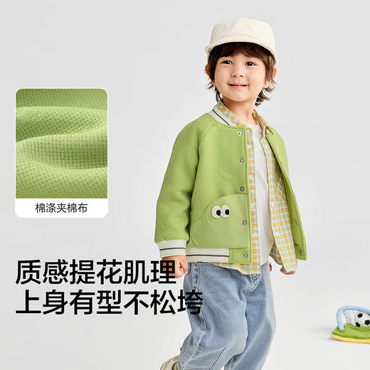 【商场同款】巴拉巴拉宝宝外套男童棒球服宽松秋装2025新款童装萌 商品图3