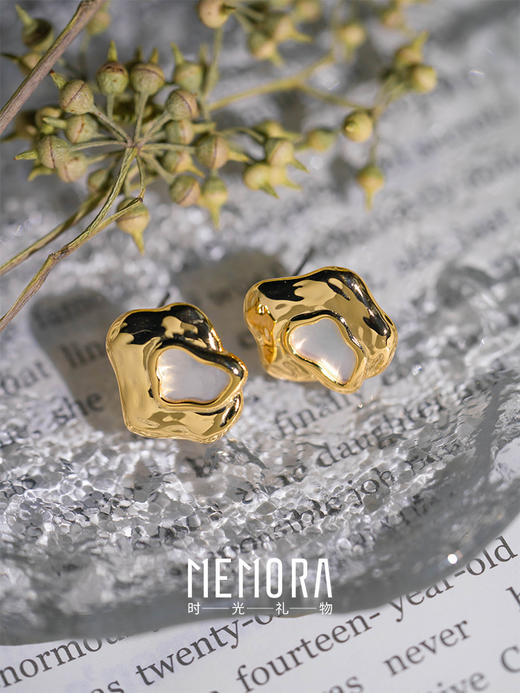 【任选3件599元】贝壳耳饰 S925银耳环时尚ins风耳圈MEMORA诗普琳YEE00301（线上专供） 商品图1