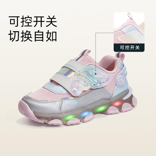 【新品】泰兰尼斯秋款小童时尚闪亮闪灯鞋运动鞋T01X5C8116 商品图2