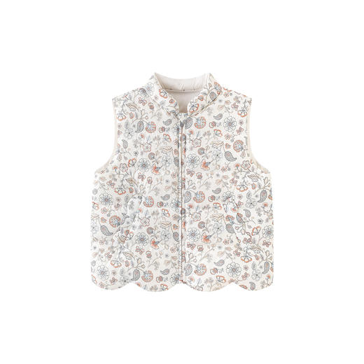 【商场同款】英氏女童印花羽绒背心冬装保暖白鸭绒儿童马甲外穿超韧绒 商品图4