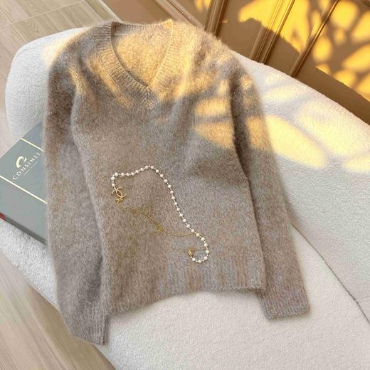 S·Y·C【轨迹】羊绒 羊毛V领气质舒适休闲百搭套头上衣女 商品图4