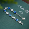 子佩集S990银【和平颂鸽】手链【DSSL003】纯银花丝珐琅彩原创作品2507 商品缩略图4
