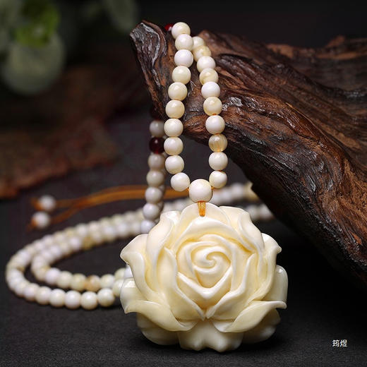 丁摩 正品老蜜蜡吊坠水滴鸡油黄项链随行男女款琥珀金绞蜜长款毛衣链5ZF- 商品图3