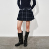NUTH灯芯绒经典双面格纹a字短裙女 商品缩略图1