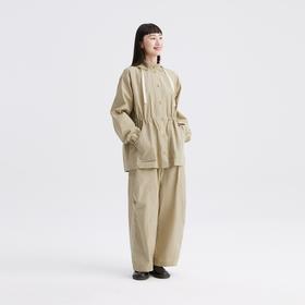 2楼素然色织格纹棉布短风衣1750