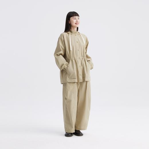 2楼素然色织格纹棉布短风衣1750 商品图0