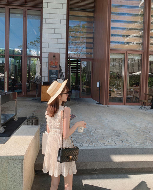 金蘑菇菇【只此青绿 山水印花系列】2版本长短款/清丽碎花连衣裙 商品图9