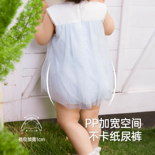 【商场同款】英氏婴儿连体衣哈衣夏季透气女宝包屁衣可爱裙子衣服 商品图4