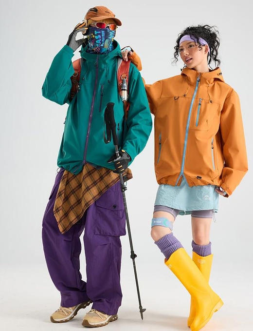 春秋新款冲锋衣亮色户外三防外套 商品图2