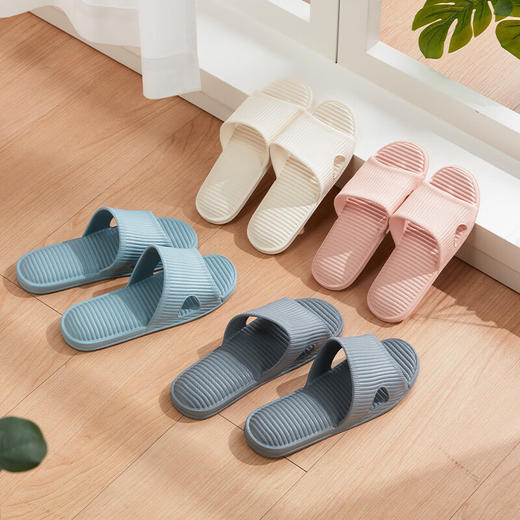 居家时尚舒适拖鞋透气Q弹条纹男女通用 TC805 商品图0
