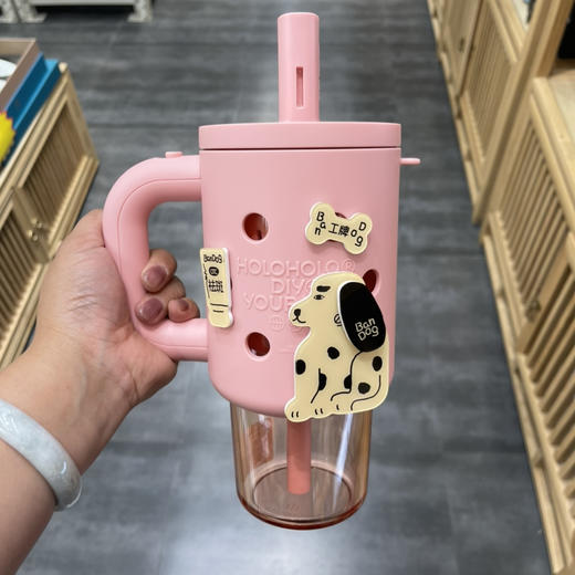 HOLOHOLO洞洞吸管杯DD01樱花粉800ml（不带杯花） 商品图1