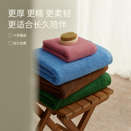 【国色雅韵】洁丽雅单色毛浴巾纯棉加厚7A抗菌透气柔软亲肤吸水成人#甜博会 商品图8