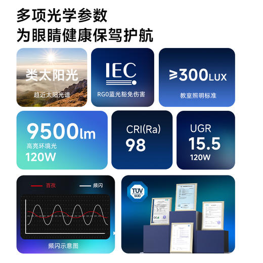 【常青藤爸爸专属链接】百孜护眼吸顶灯超薄无缝隙大厅主灯现代简约全光谱卧室书房餐厅灯 商品图2