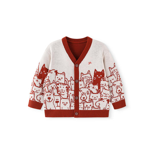 英氏儿童毛衣秋冬保暖男宝针织衫休闲开衫外套男童羊毛衫冬季毛衣 商品图4