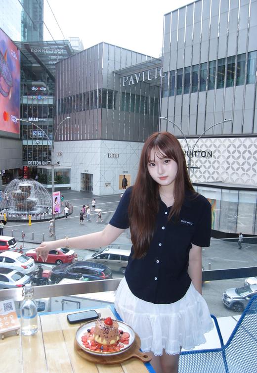 MIU棉质珠地透气网系扣POLO精致衬衫开衫 商品图7