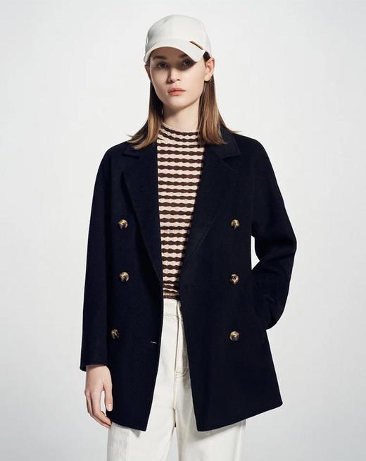 “万物与歌”超细100羊毛一手长简约毛呢外套YM05 商品图0