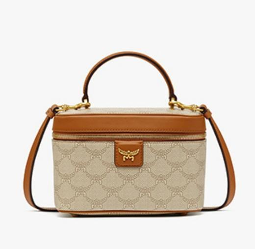 【超惠秒】MCM 女士限量logo印花盒形手提单肩包MWRESAC02 商品图3