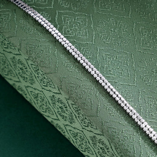 子佩集S925银【清辉静扬】手链【SL070533】纯银时尚双排锆石2507 商品图4