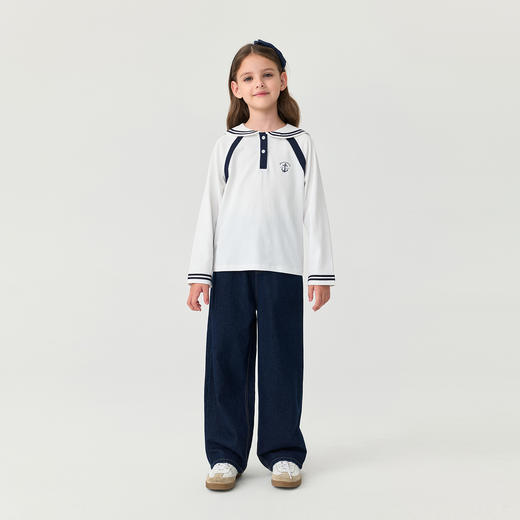 马克珍妮女童挺括有型直筒牛仔裤 儿童裤子2025年秋装新款551383 商品图1