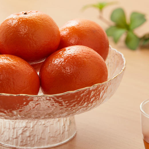 水果盘零食摆放盘高脚果盘金线玻璃高脚果盘 商品图2