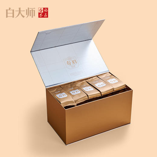 白大师「银辉鎏金」高山福鼎白茶2018年寿眉白茶老白茶散茶礼盒装280g 商品图1