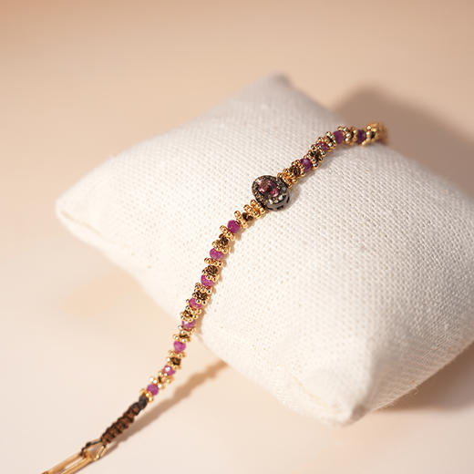 订购8周到｜Tityaravy-ALHYKA-粉色 红碧玺 吊坠 串珠 手链［法国设计师］ 商品图1