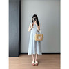 丁摩 轻氧感精灵裙！天丝亚麻绿色印花背心连衣裙女气质款显瘦夏新5ZF-42505 商品缩略图3